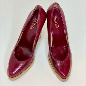 Michael Kors Burgundy Patent Leather Heels 8M